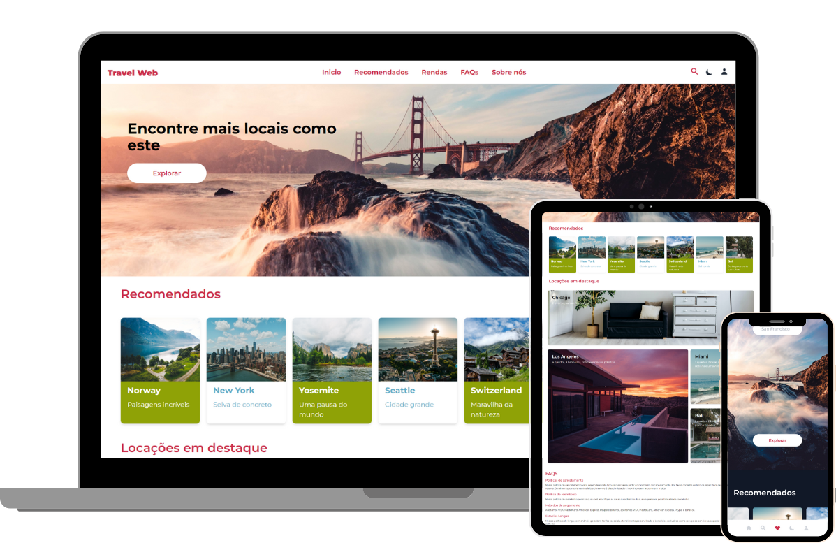 Travel Web: Repositorio creado con Tailwind